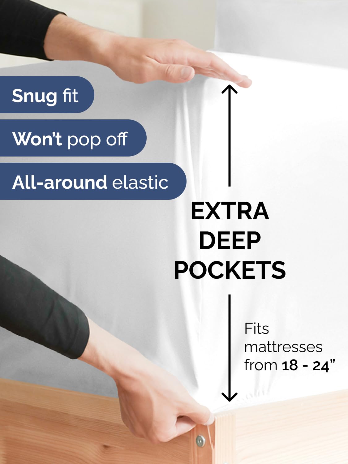 CGK Unlimited pillowcases with secure closures prevent pillow shift overnight.