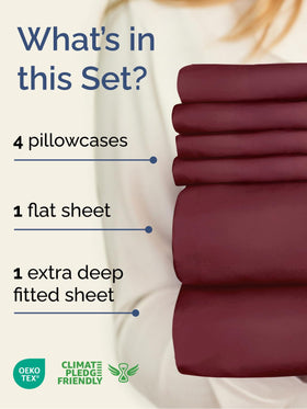 CGK Unlimited extra-deep king fitted sheet hugs deep mattresses securely