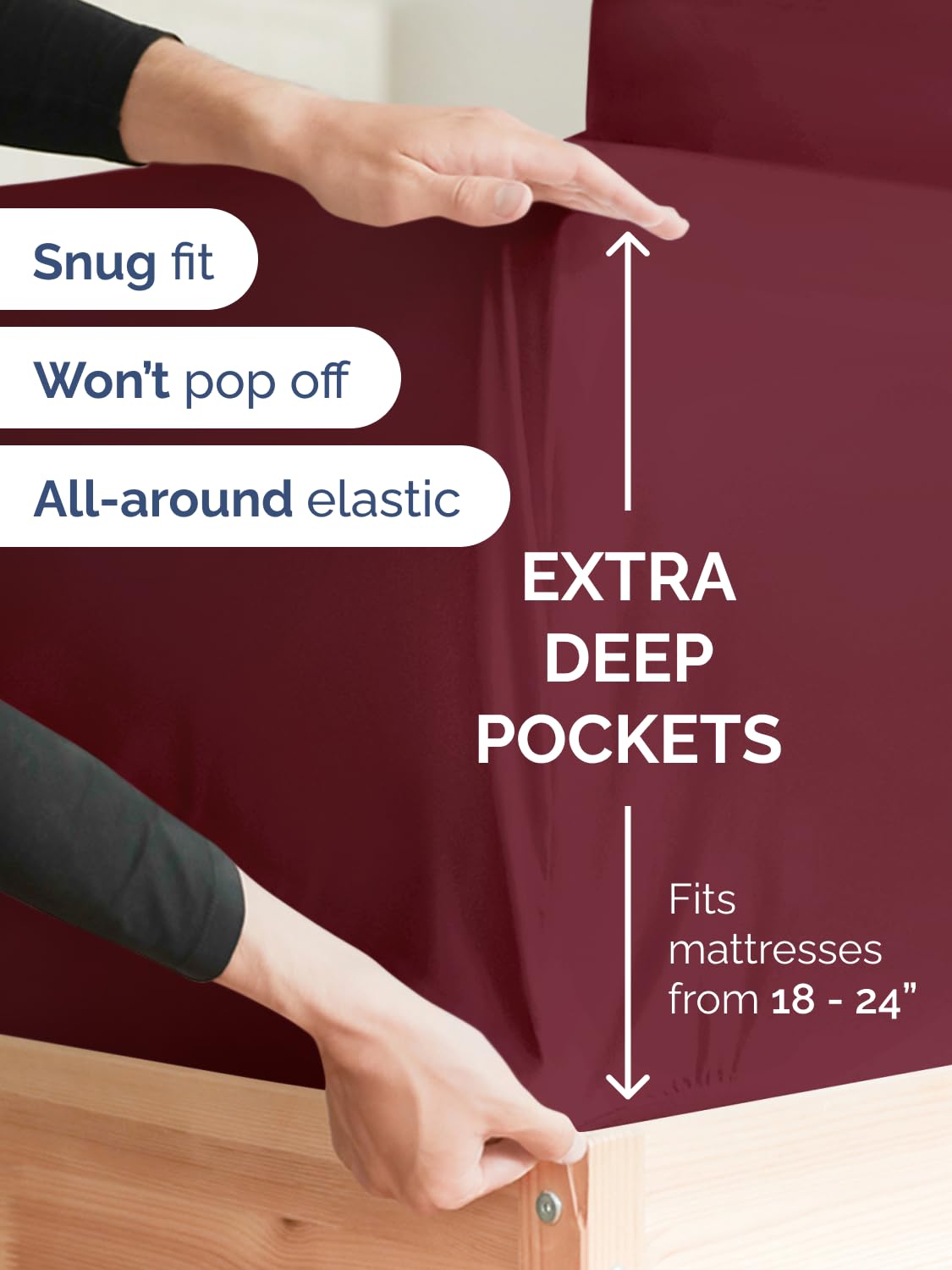 CGK Unlimited king pillowcases with secure closures keep pillows in place