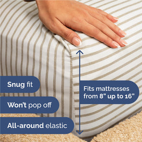 CGK Unlimited deep pockets keep sheets snug on mattresses up to 16 inches
