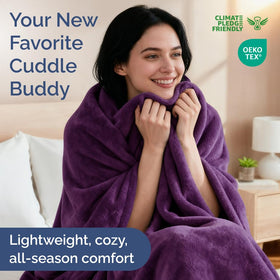 CGK Unlimited close up of plush flannel fleece texture for soft comfort.
