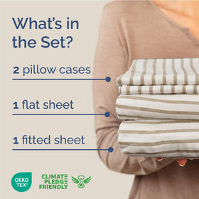 CGK Unlimited flat sheet and fitted sheet with generous dimensions
