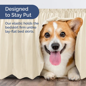 CGK Unlimited full-size bedskirt elevates bedroom décor with a clean silhouette.