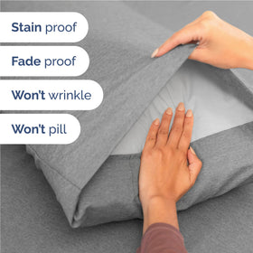 CGK Unlimited sheet set in a tranquil bedroom demonstrates versatile home use