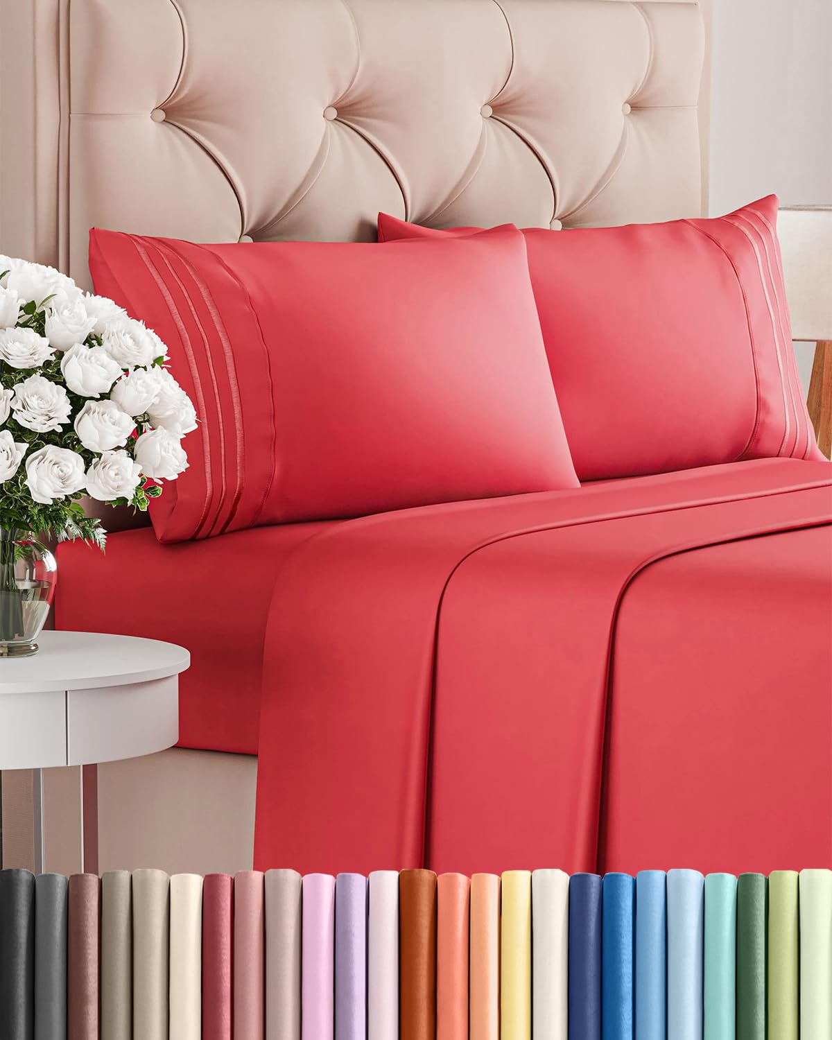 CGK Unlimited full-size sheet set folded showing premium look and color