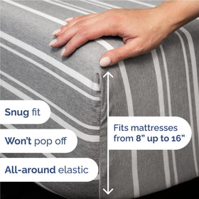 CGK Unlimited fitted sheet with deep pockets fits taller mattresses securely