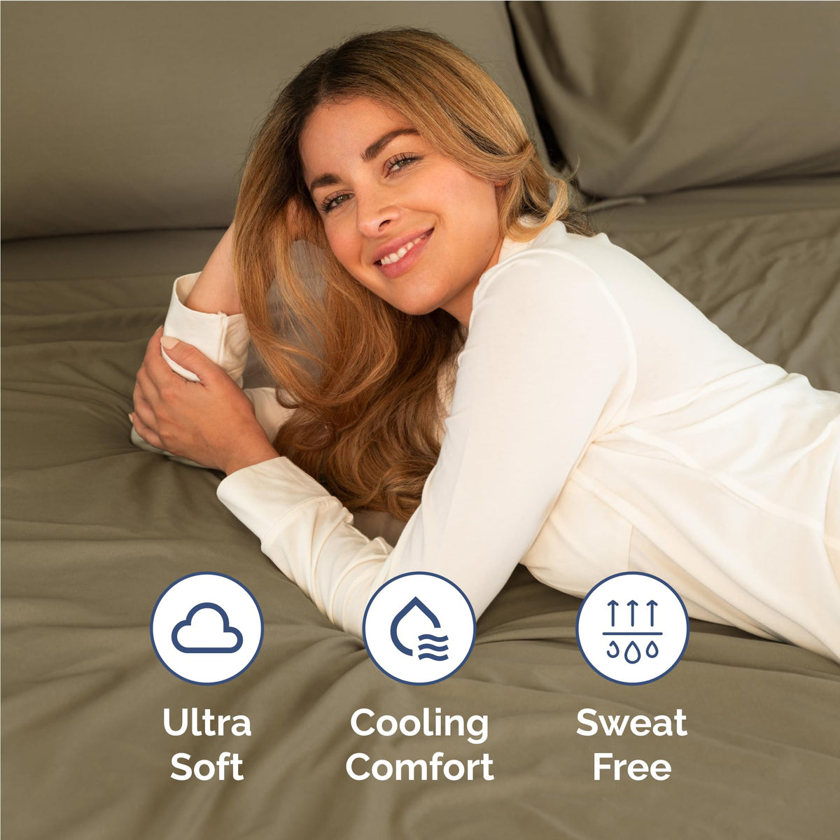 CGK Unlimited khaki pillow cases show smooth texture for dreamy sleep