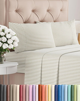 CGK Unlimited full-size sheet set with pillowcases for hotel-like, breathable comfort