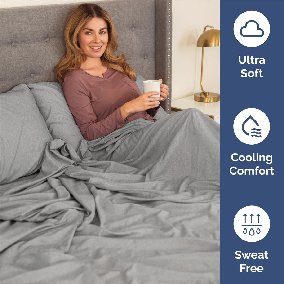 CGK Unlimited pillowcases included; smooth and breathable