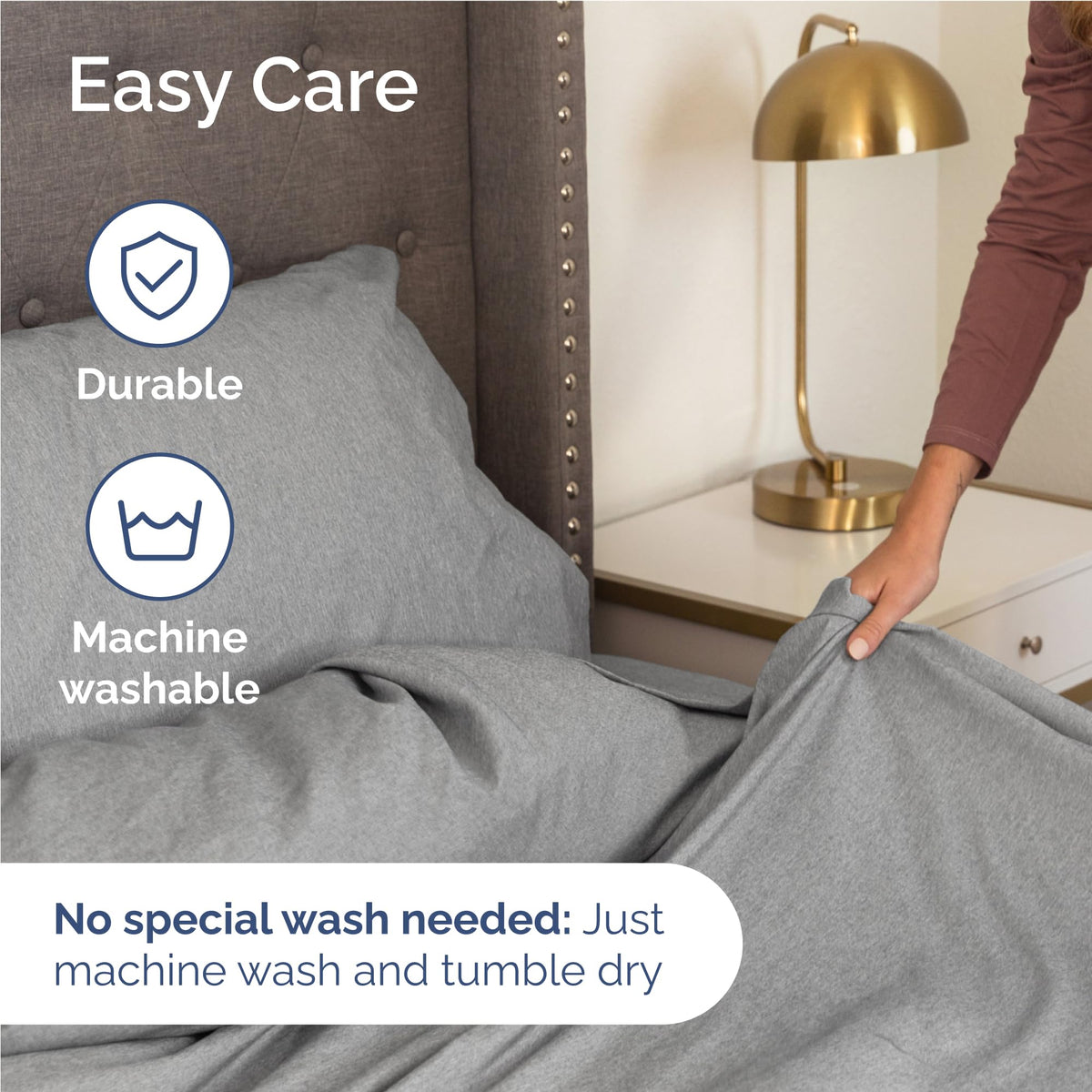 CGK Unlimited fabric maintains a neat bed with minimal wrinkling