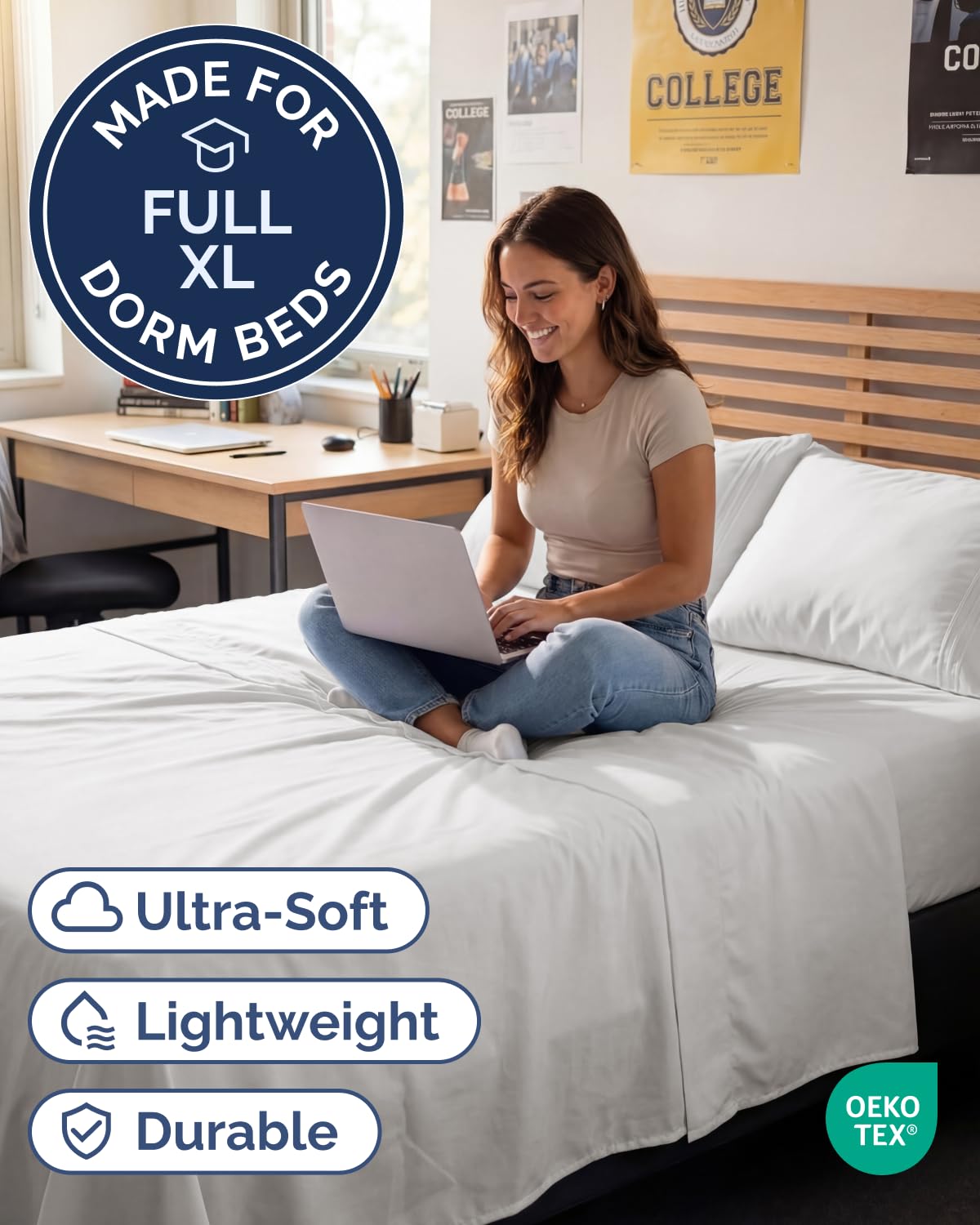 CGK Unlimited Full XL sheet fitted with deep pockets prevents slipping