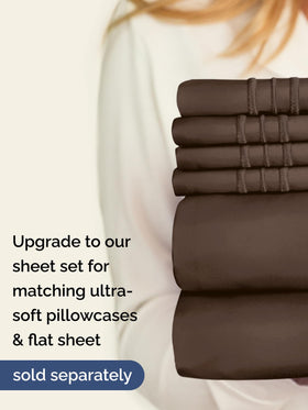 Hotel-luxury brown bed sheet by CGK Unlimited for a premium sleep surface