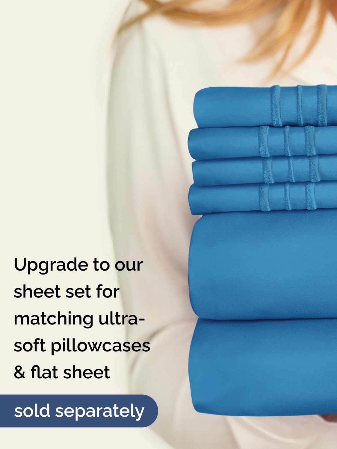 CGK Unlimited deep-pocket sheet ready for beds with toppers.
