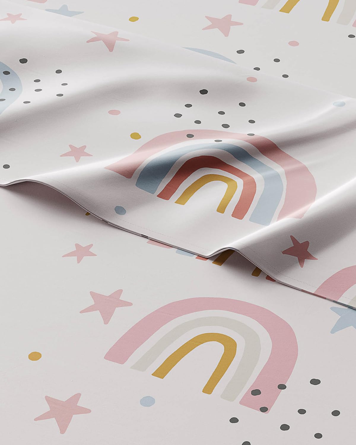 CGK Unlimited kids twin sheet set with rainbow-stars print for cozy nights