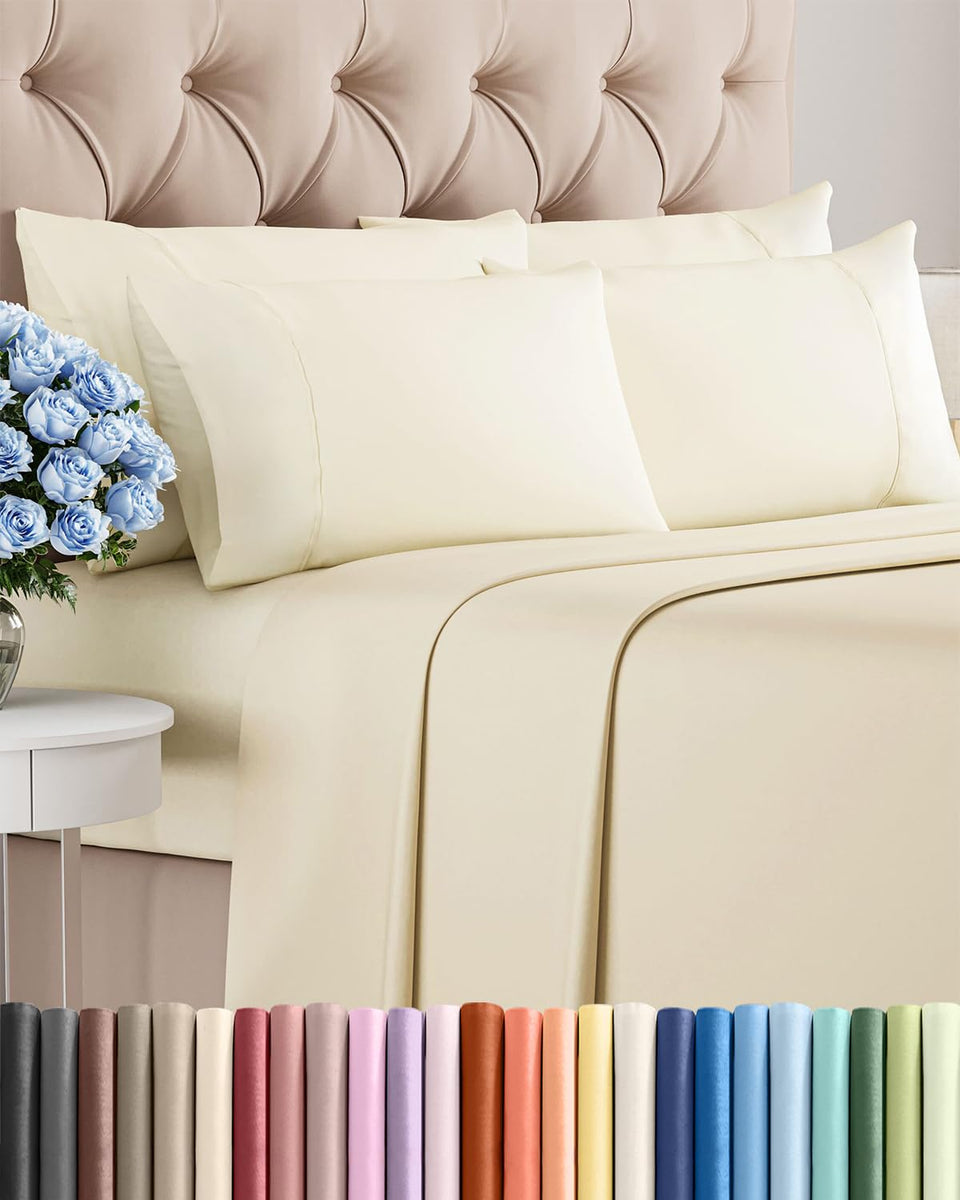 CGK Unlimited king flat sheet shown for generous bed coverage and premium feel