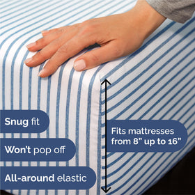 CGK Unlimited pillowcase blue-stripes pair for soft nightly comfort.
