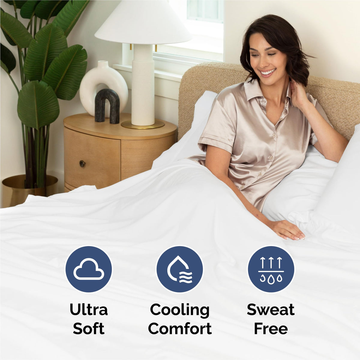 CGK Unlimited King pillowcases on bed emphasizing clean seams and soft touch
