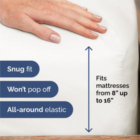 CGK Unlimited King 6-piece sheet set pillowcases provide silky-soft touch and lounging comfort.