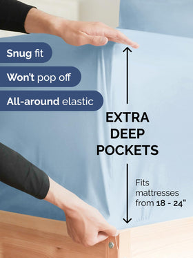 CGK Unlimited king fitted sheet with elastic edges hugs the mattress evenly