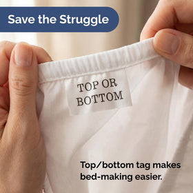 CGK Unlimited king white fitted sheet adding hotel-quality finish to bed.
