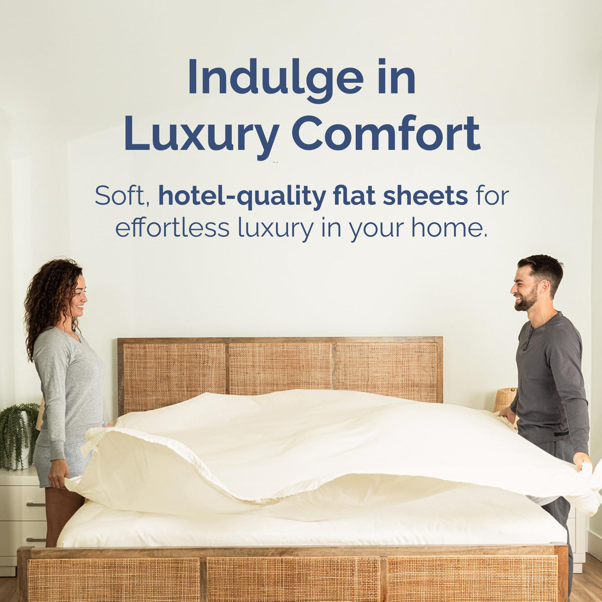 CGK Unlimited king flat sheet used for layered bedding on bed