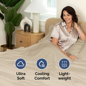 CGK Unlimited king-size sheet on bed demonstrates easy layering