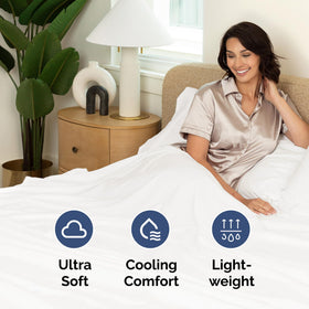 CGK Unlimited king flat sheet wrinkle-free and fade-resistant for a tidy look