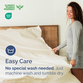 CGK Unlimited king flat sheet features wrinkle resistance and fade resistance