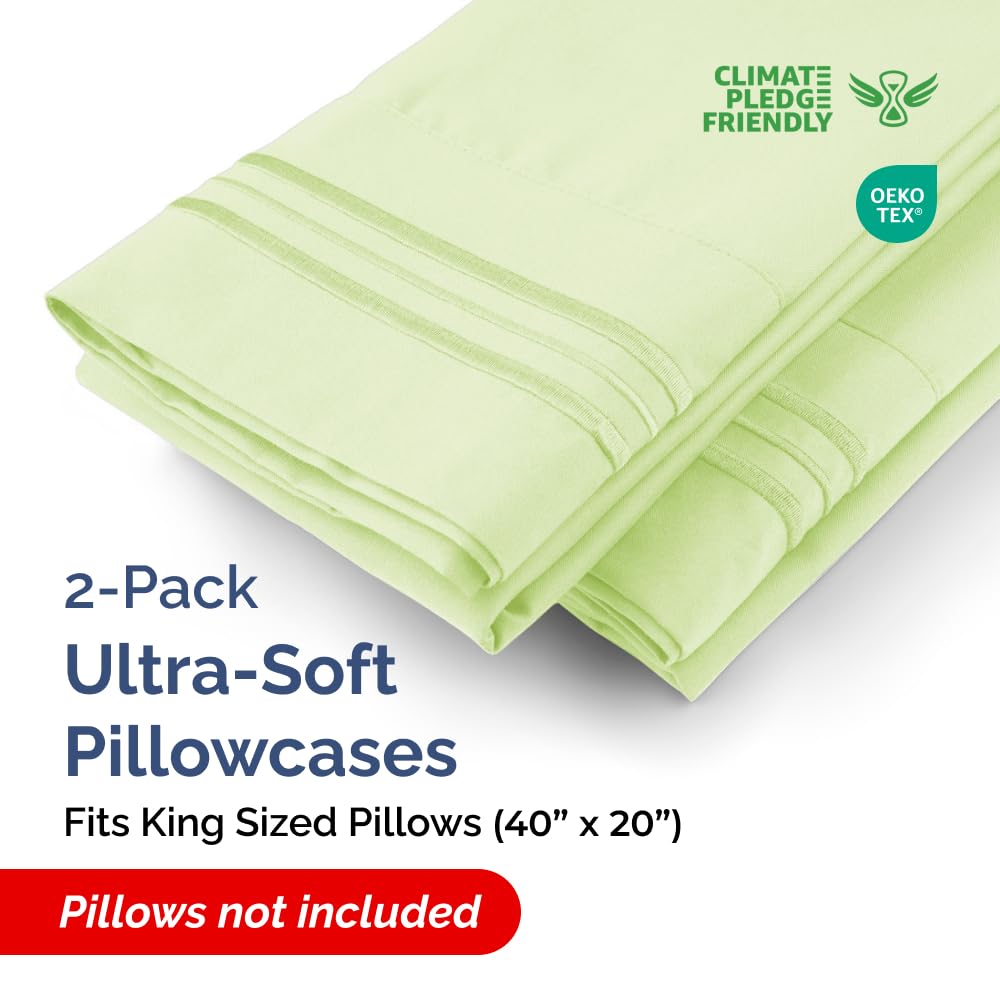 CGK Unlimited king pillow case set 2 close-up stitching highlights durability