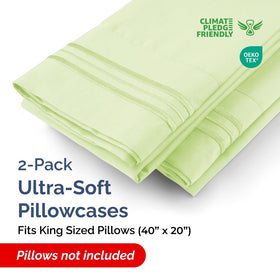 CGK Unlimited king pillow case set 2 close-up stitching highlights durability