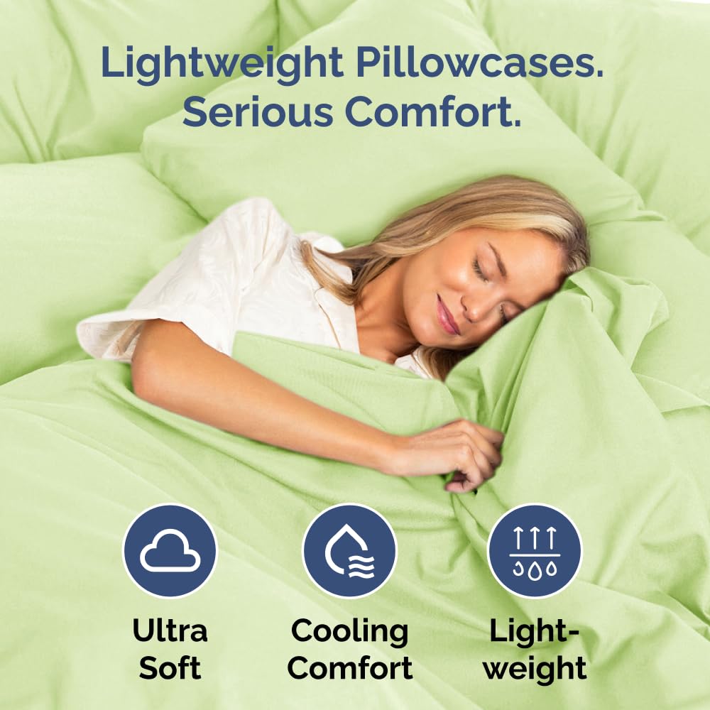 CGK Unlimited king pillow case set 2 on bed shows full coverage and comfort