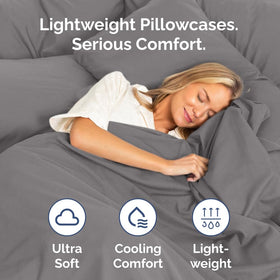 CGK Unlimited king pillow case set: double-brushed microfiber feels silky