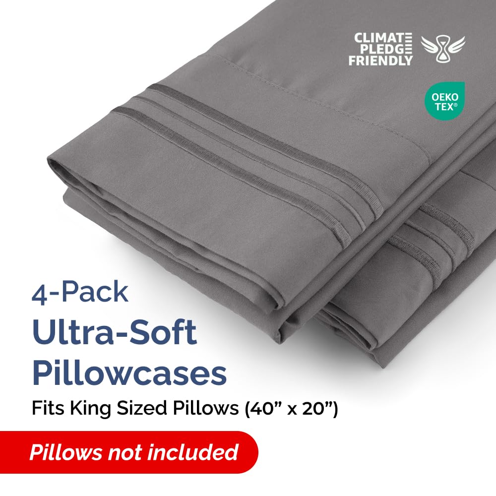 CGK Unlimited king pillow case set: hotel-quality fabric resists wear