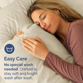 CGK Unlimited stain-resistant king pillow case protects against stains.