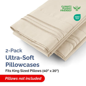 CGK Unlimited king pillow case universal fit for 20x36 and 20x40 pillows.
