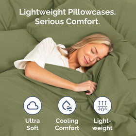 CGK Unlimited king pillow cases use breathable microfiber to balance temperature for comfort.