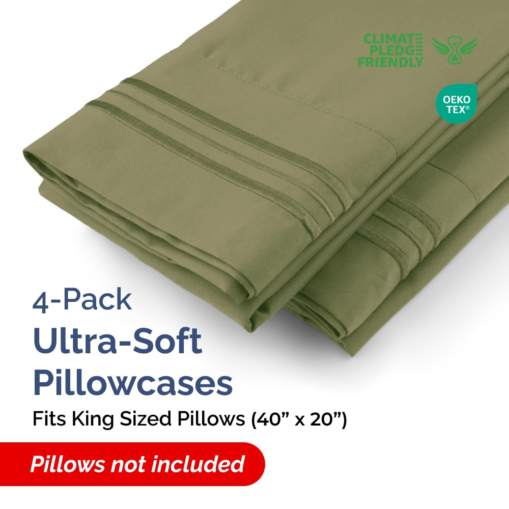 CGK Unlimited king pillow cases feature durable seams for long-lasting use.