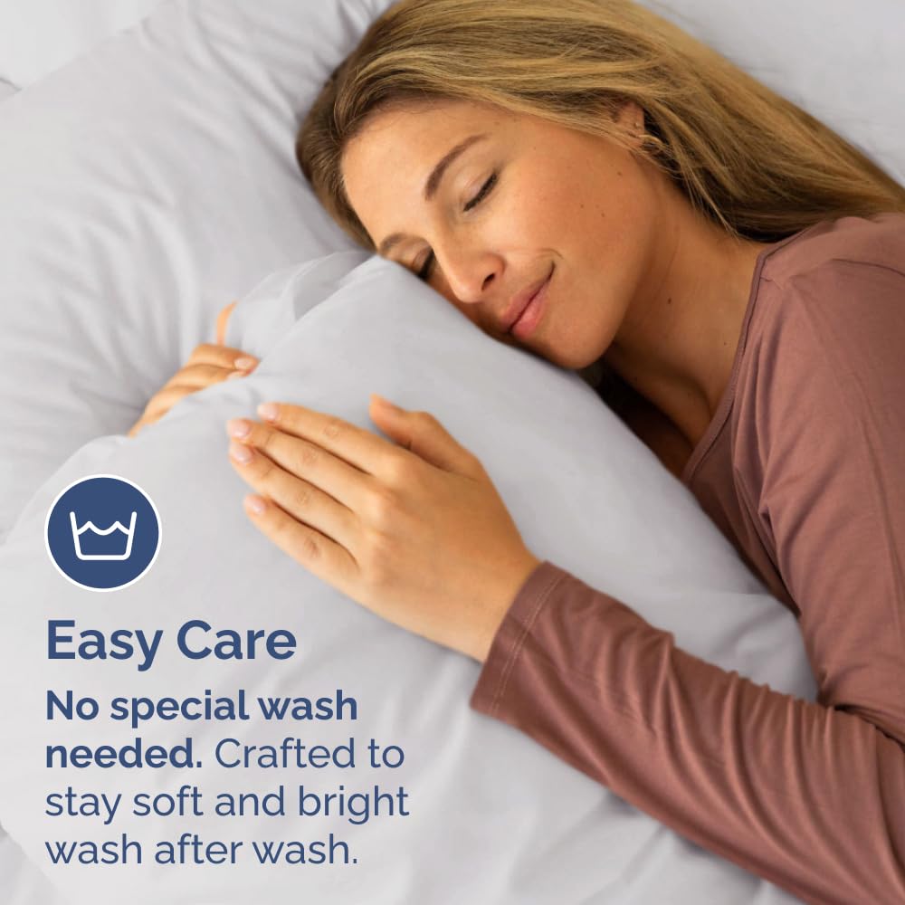CGK Unlimited King pillow case no-slip design helps pillows stay in place overnight.