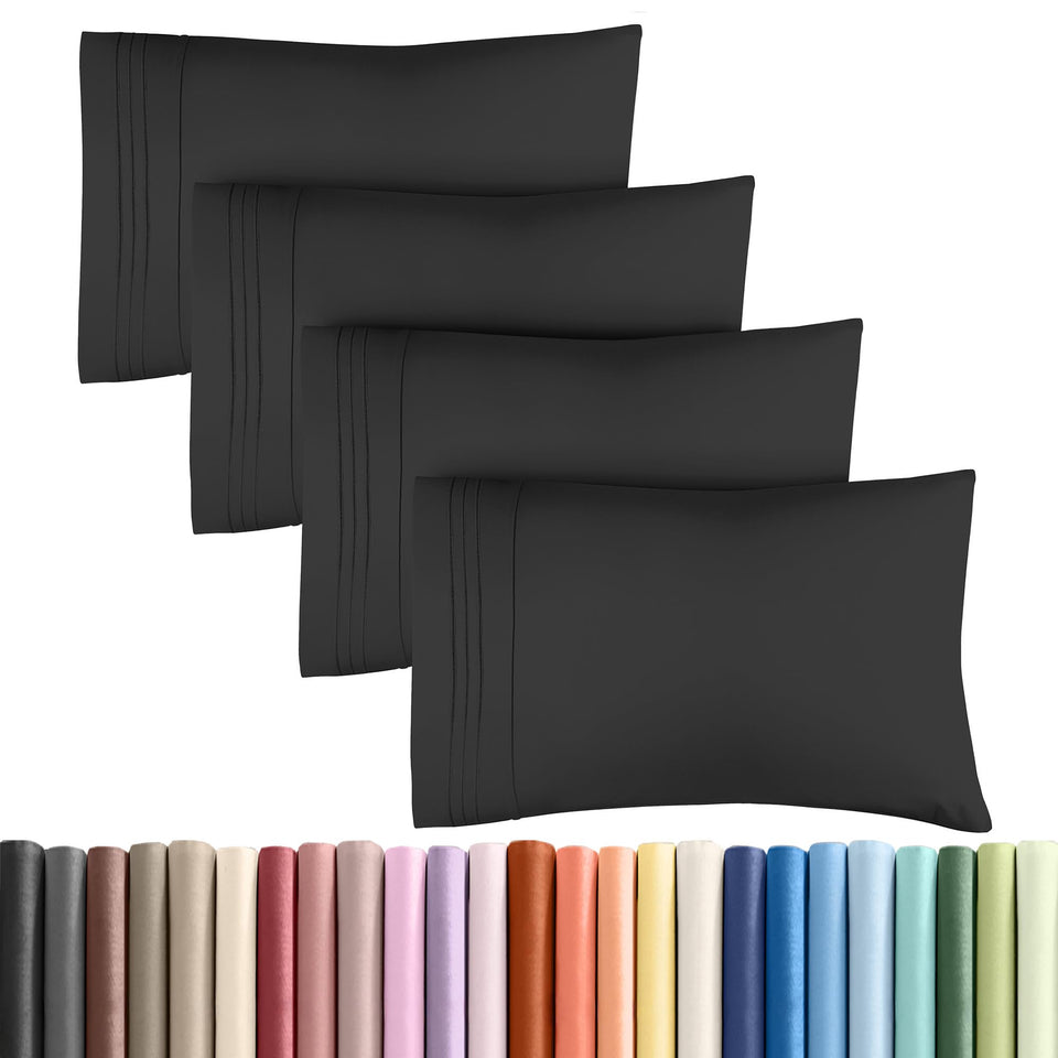CGK Unlimited king pillow cases on bed showing 4-pack design for easy refresh