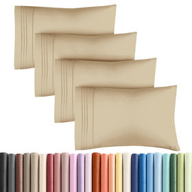 CGK Unlimited king pillow cases set 4, ultra-soft fabric for luxurious sleep.