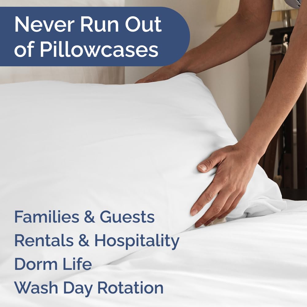 CGK Unlimited king pillow cases shrink-resistant and easy to care for.