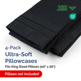 CGK Unlimited king pillow case texture with double-brushed microfiber for ultra-soft touch