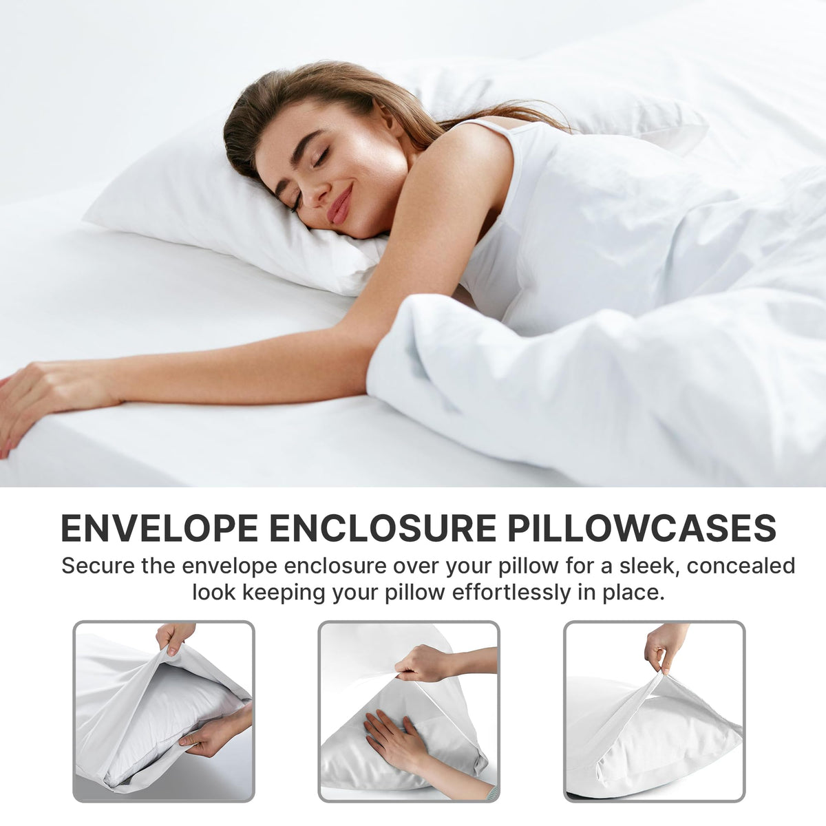 CGK Unlimited king pillow case close-up showing ultra-soft microfiber texture.