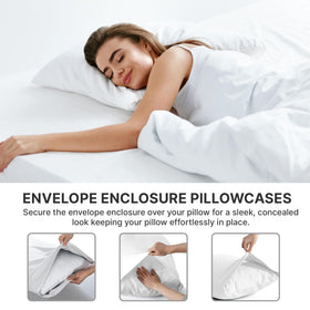 CGK Unlimited king pillow case close-up showing ultra-soft microfiber texture.