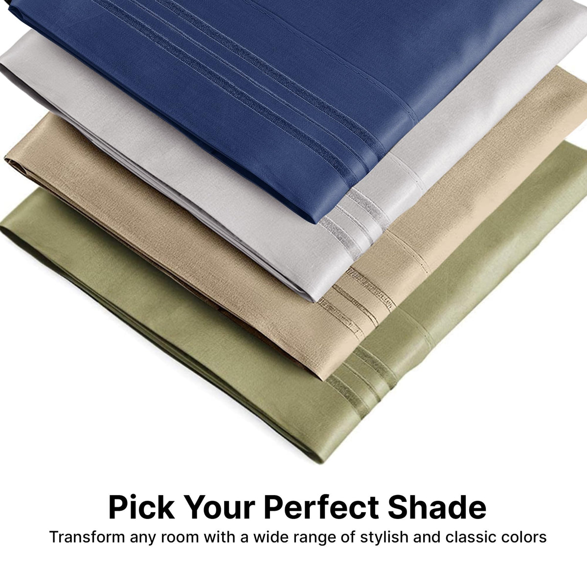 CGK Unlimited wrinkle-free pillow cases on bed.