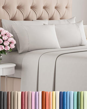 CGK Unlimited King flat sheet spread on bed showing cooling, breathable comfort