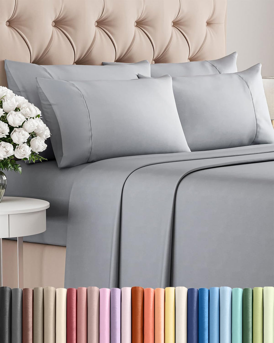 CGK Unlimited King flat sheet shows breathable, cooling comfort for restful sleep.