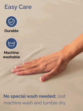 CGK Unlimited deep-pocket king sheet accommodates toppers and thick mattresses
