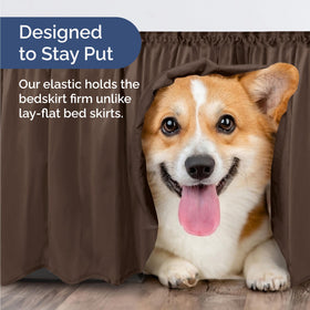 CGK Unlimited king-size bed skirt covers gaps for a neat look