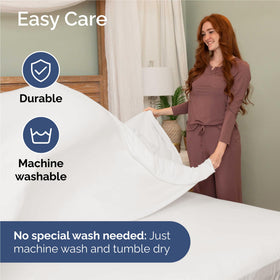 CGK Unlimited king-size brushed microfiber texture delivering luxury softness.